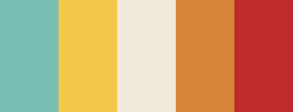 70s pastel color palette