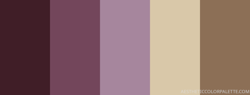 aesthetic color palette with mauve