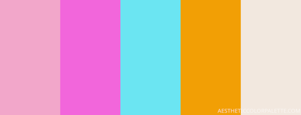 bright tropical pastel color palette