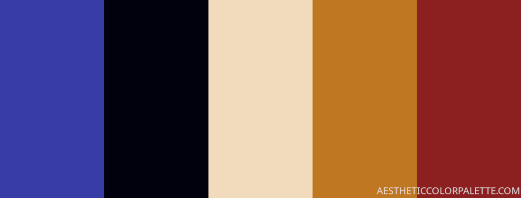 brown tropical vintage color palette