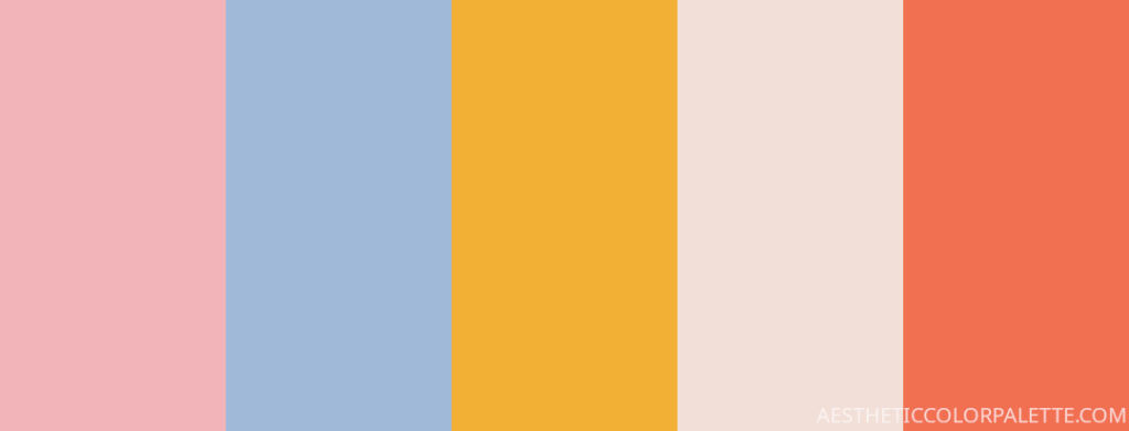 modern tropical pastel color palette