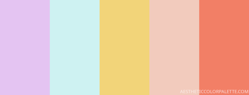 muted tropical pastel color palette