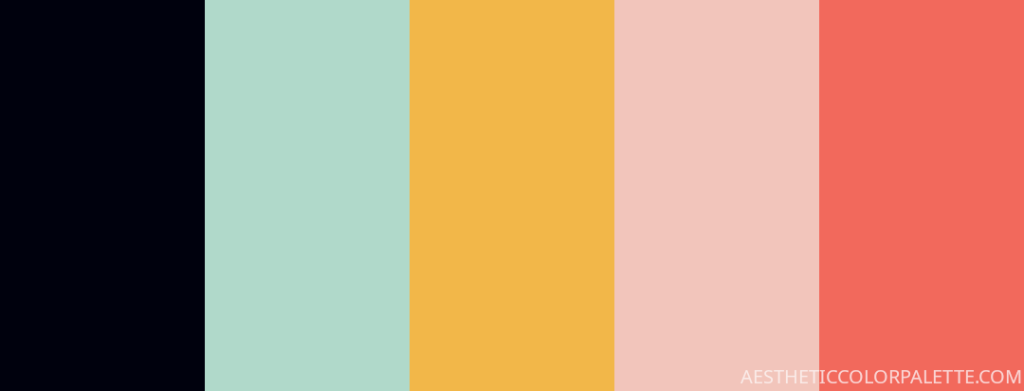 pastel tropical autumn color palette