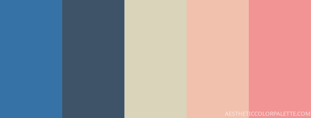 pastel tropical color palette with hex codes