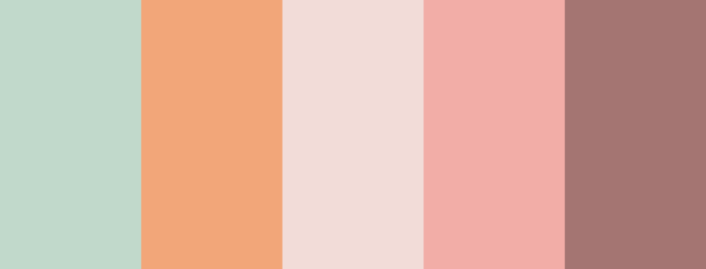 retro pastel color palette