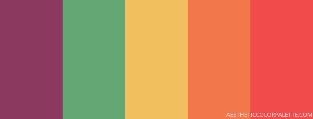 retro tropical color palette hex