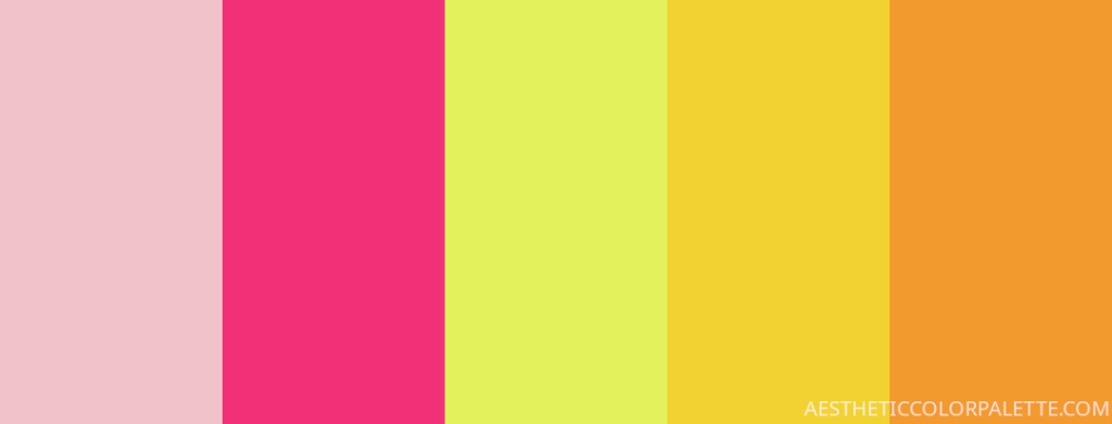 vibrant tropical pastel color palette