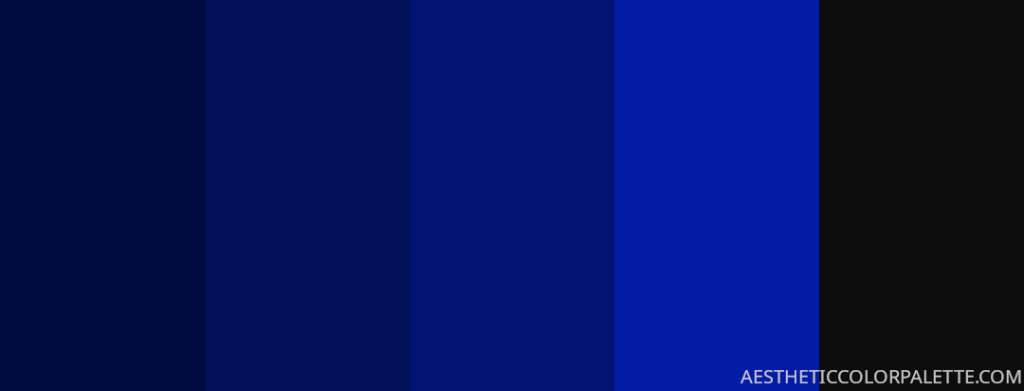 Blue black color palette