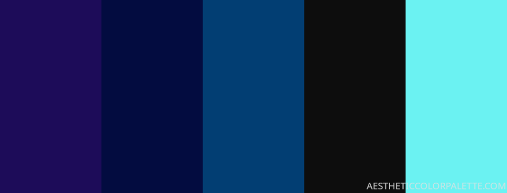 Blue black color palette code 