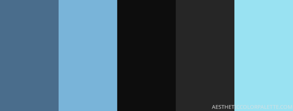 Blue black color tones