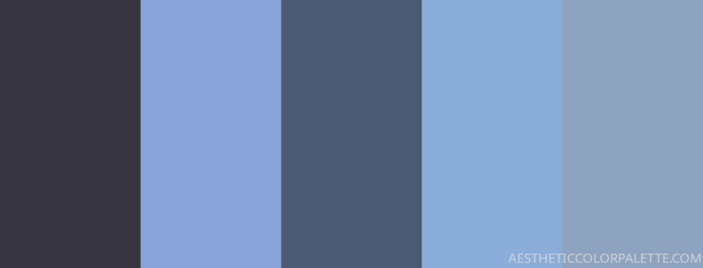 Blue color scheme with retro