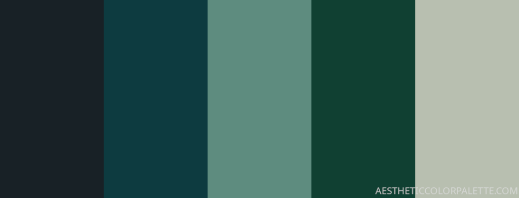 Blue green color palette code 