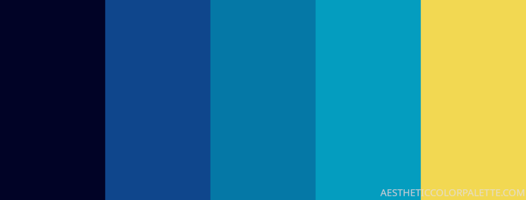 Blue green color palette numbers