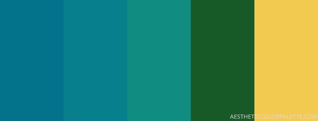 Blue green color swatches