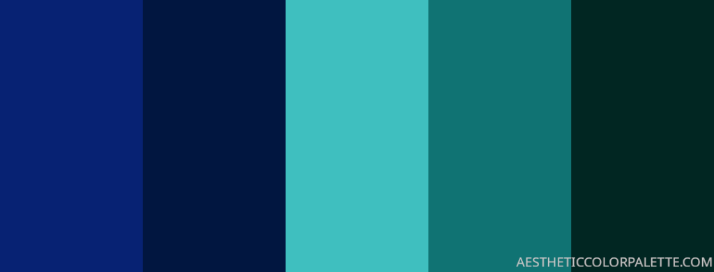 Blue green hex swatches