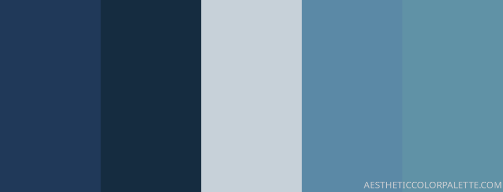 Color palette code in retro blue