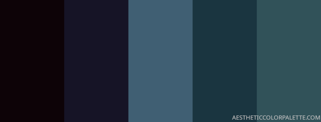 Dark blue color palette numbers