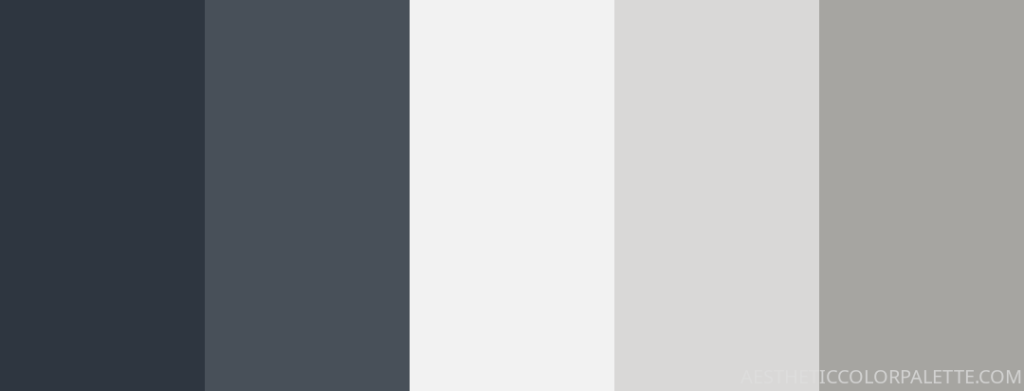 Dark grey and blue color palette