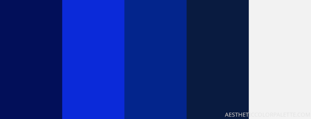 Dark sapphire blue color shades