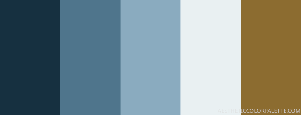 Elegant blue color numbers scheme