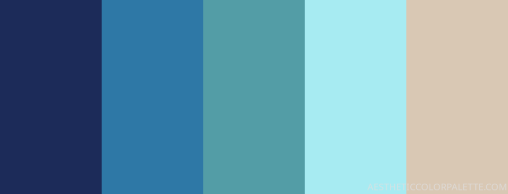 Elegant blue color palette numbers