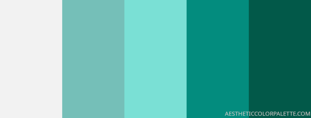 Emerald blue color palette numbers