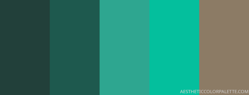 Emerald blue color swatches