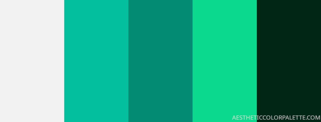 Emerald blue hex swatches