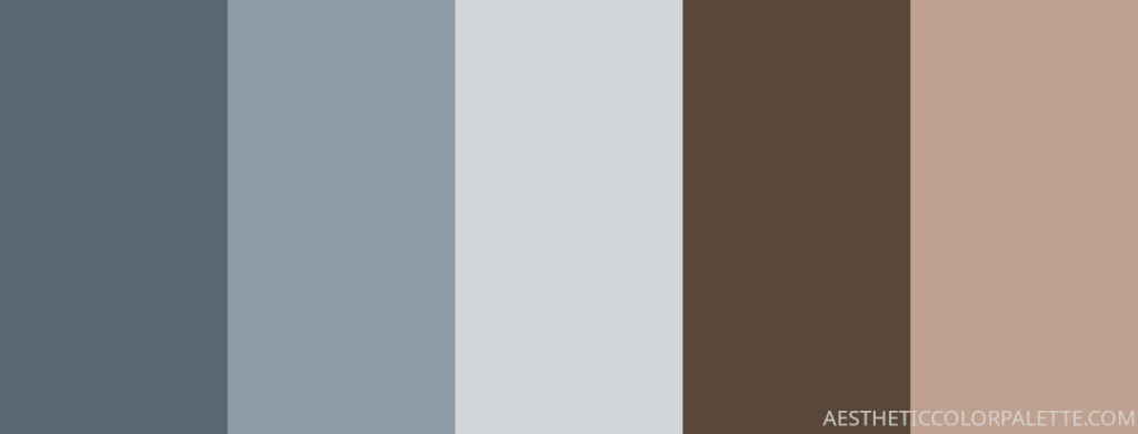 Grey blue brown color palette