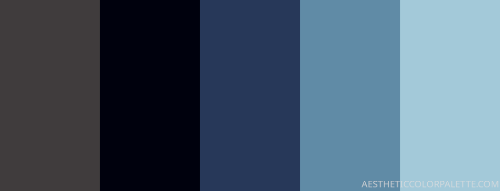 Grey blue colour shades