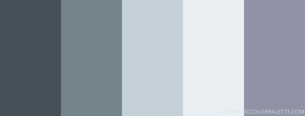 Grey white color palette