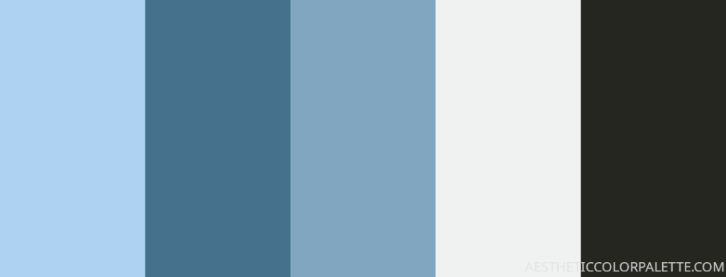 Light blue color shade swatches