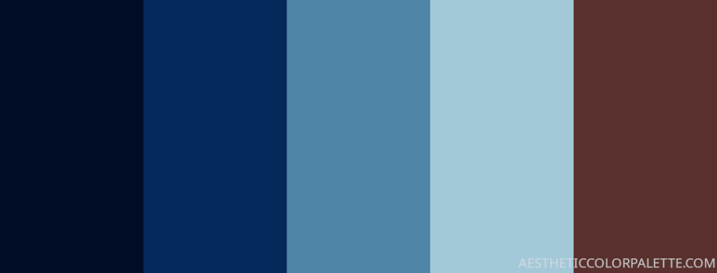 Marine blue color palette numbers