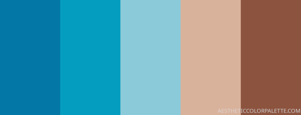 Marine blue color shade swatches