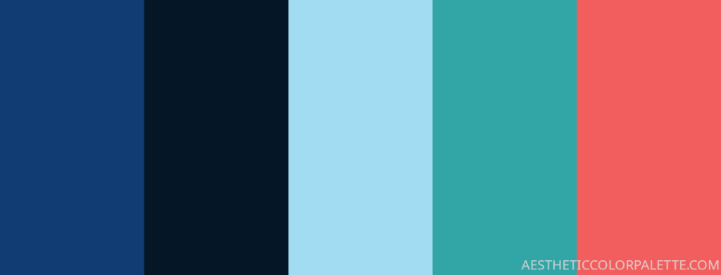 Marine blue tones and shades