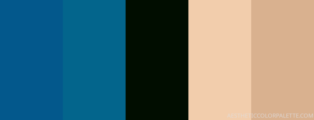 Minimal blue color palette numbers