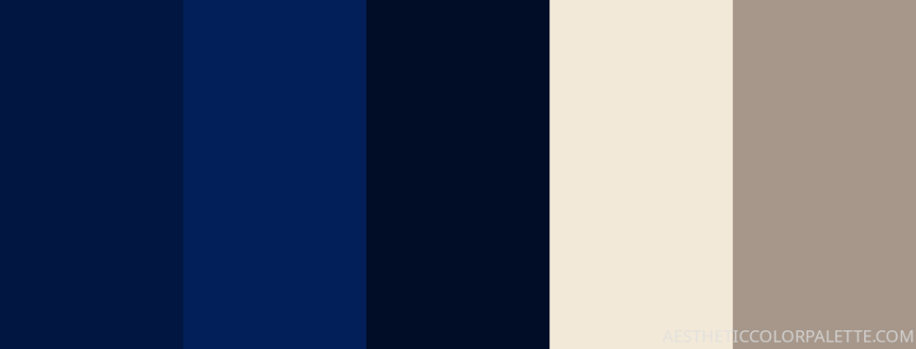 Navy blue color numbers scheme