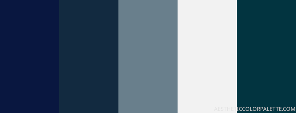 Navy blue color palette swatches