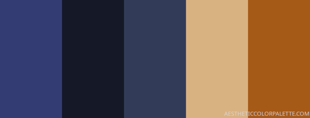 Navy blue color shade swatches