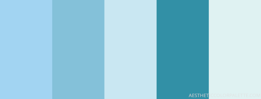 Pastel and blue color combinations
