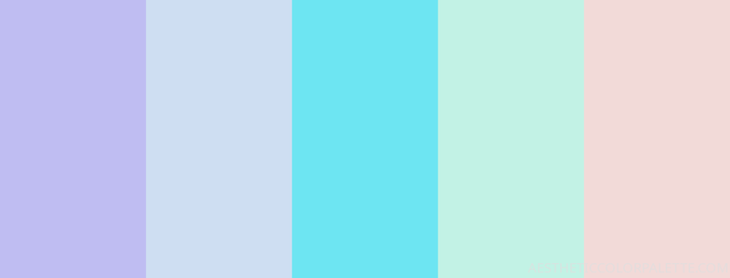 Pastel and blue color palette code