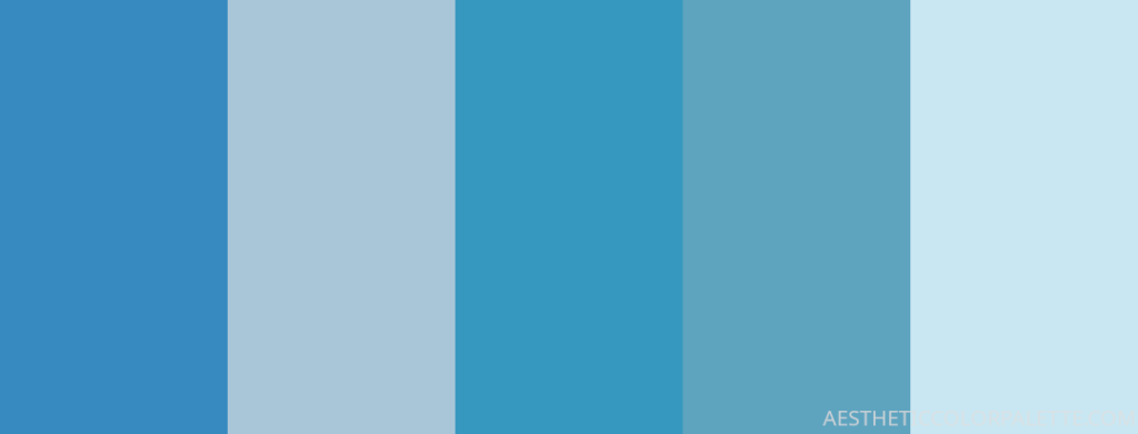 Pastel and blue color tones