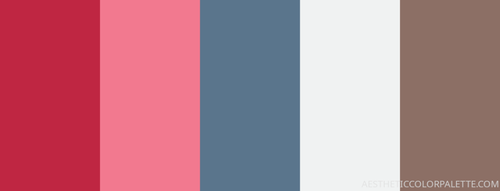 Red and blue color palette ideas