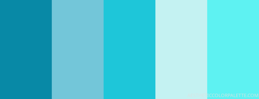 Retro blue color shades