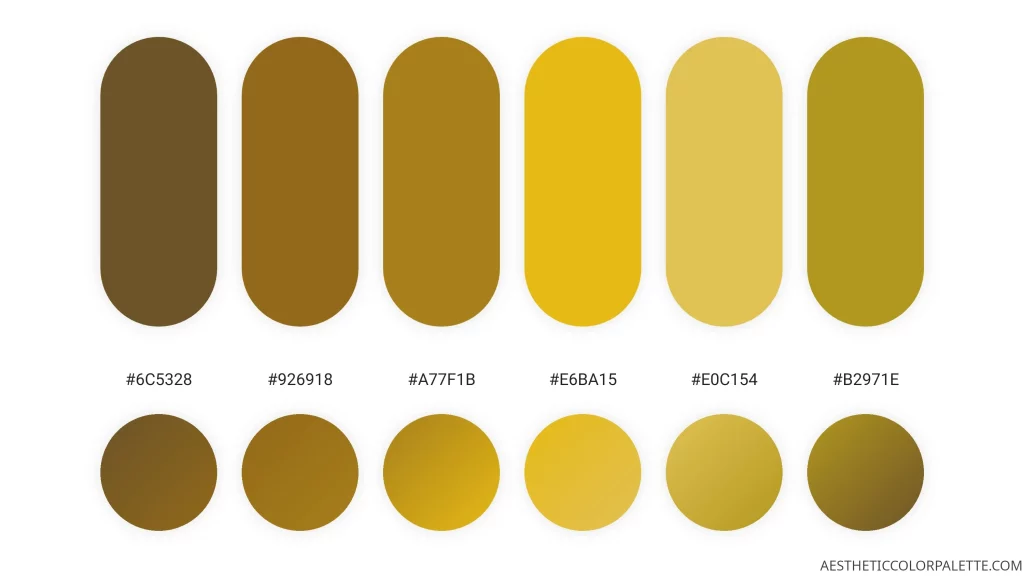 yellow color palette swatches