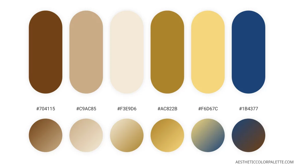 yellow color shade swatches