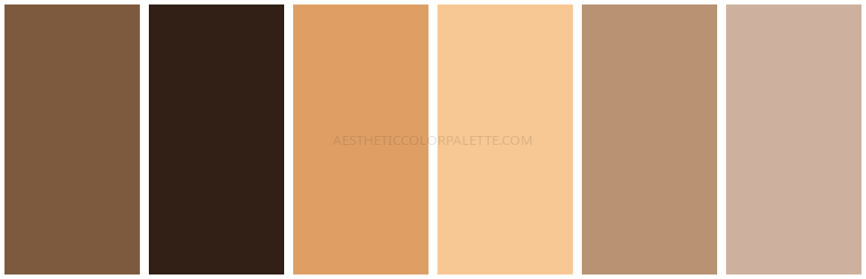 Almond color palette numbers 1