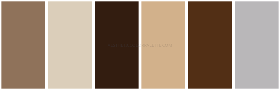 Brown aesthetic HTML color codes