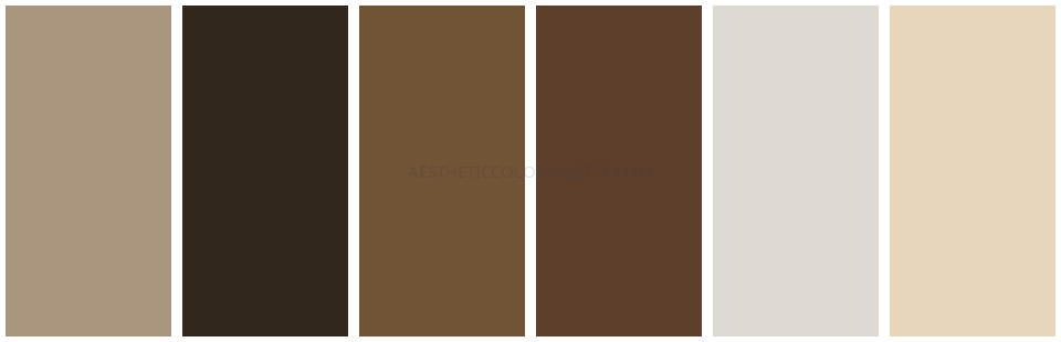 Brown aesthetic color code numbers