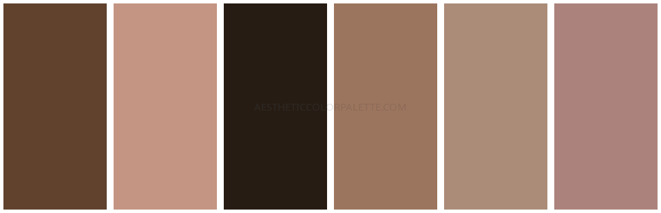 Brown aesthetic color numbers